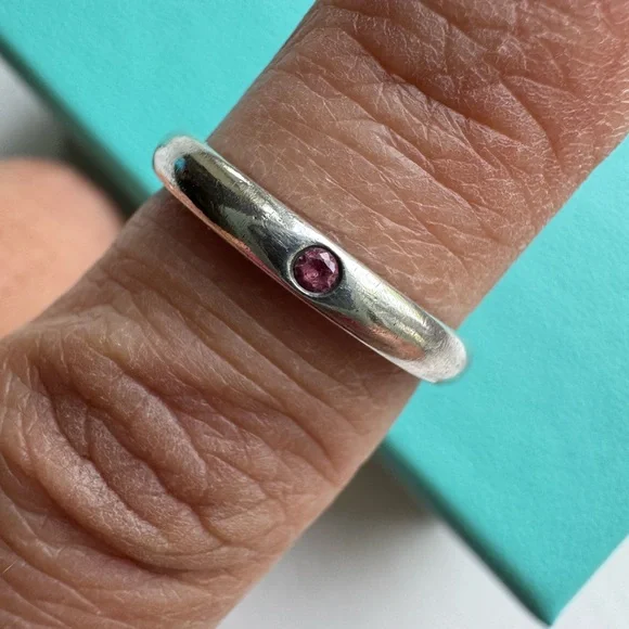 Elsa Peretti Tiffany & Co Pink Sapphire Band - Picture 5 of 6